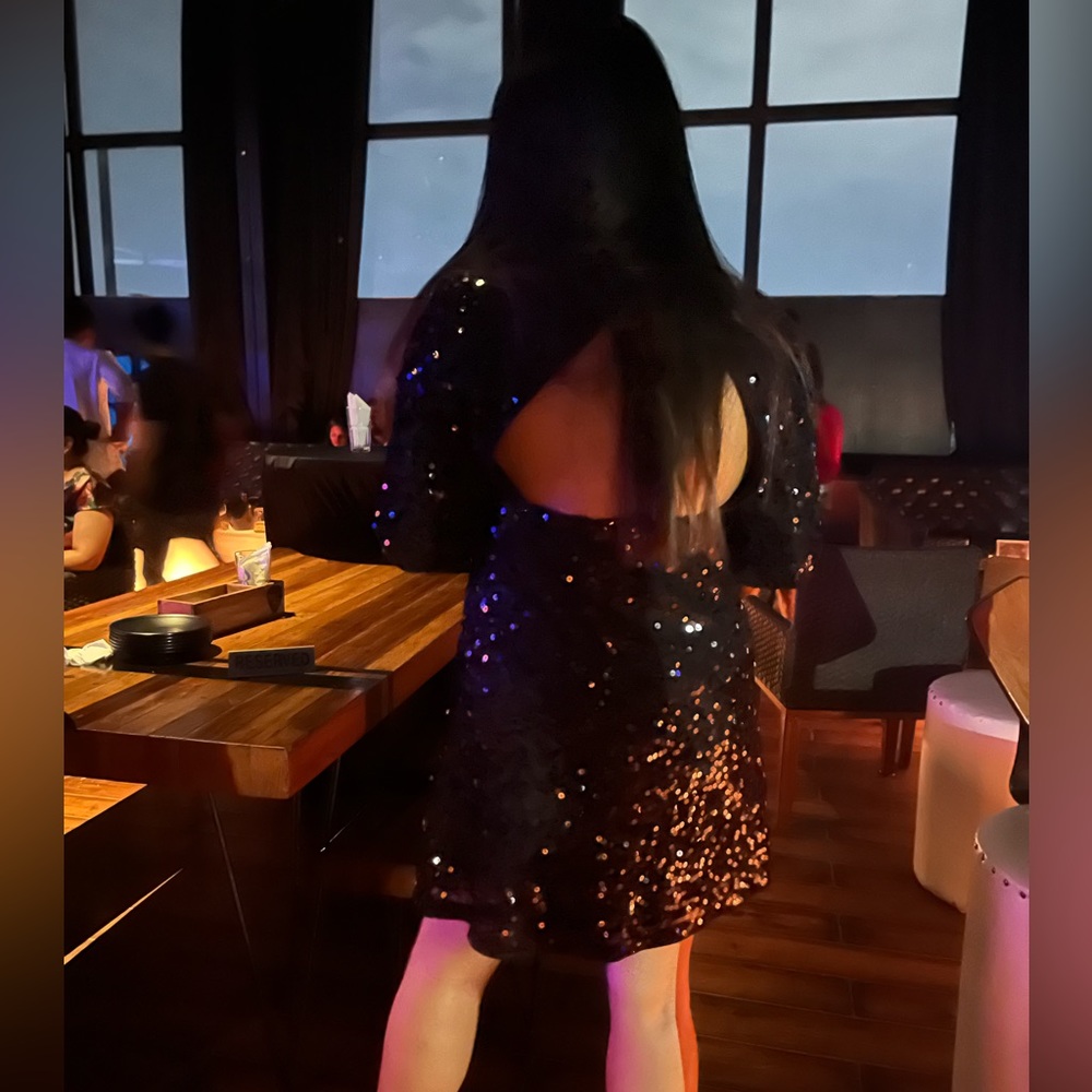 H&M Sequin backless dress